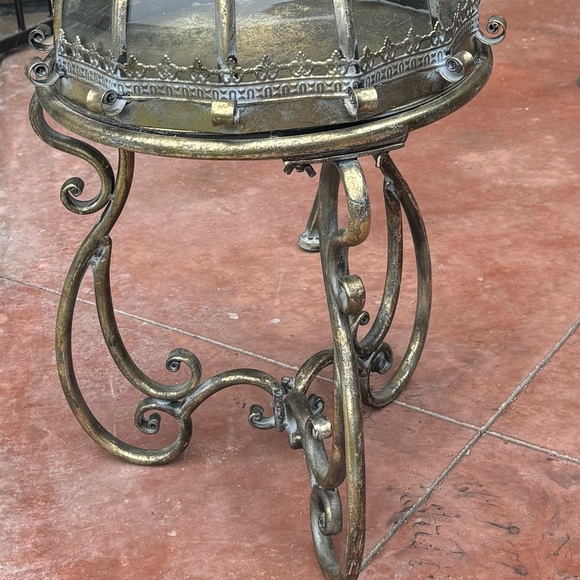 gothic glass and aged bronze domed terrarium *see shipping note* - Picture 6 of 7